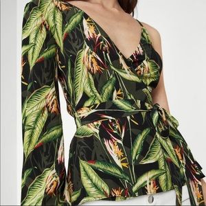 Bird of Paradise Wrap Top BCBGMAXAZRIA